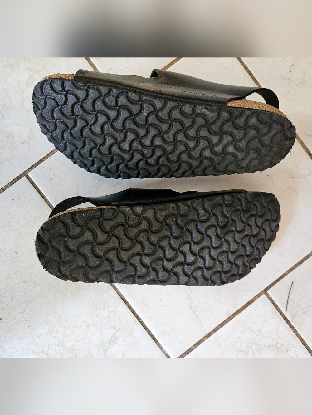 Birkenstock Milano  Black Double Buckle Leather Sandals With Back Strap - Picture 2 of 4